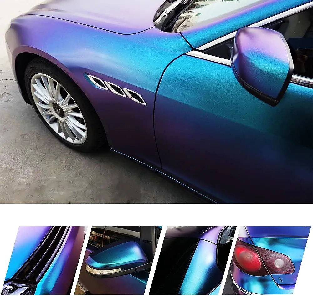 Matte Purple Blue Pearl Glitte - огляд і ціна Glitter Vinyl Roll