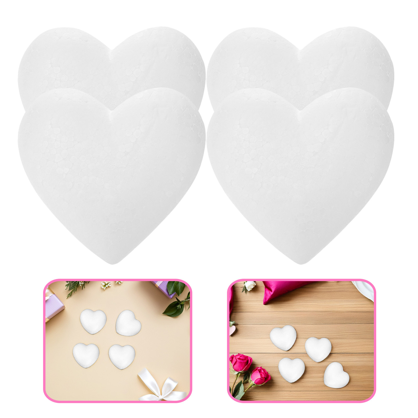 20Pcs Blank Heart Foam Balls L - огляд і ціна Embellishment Crafts