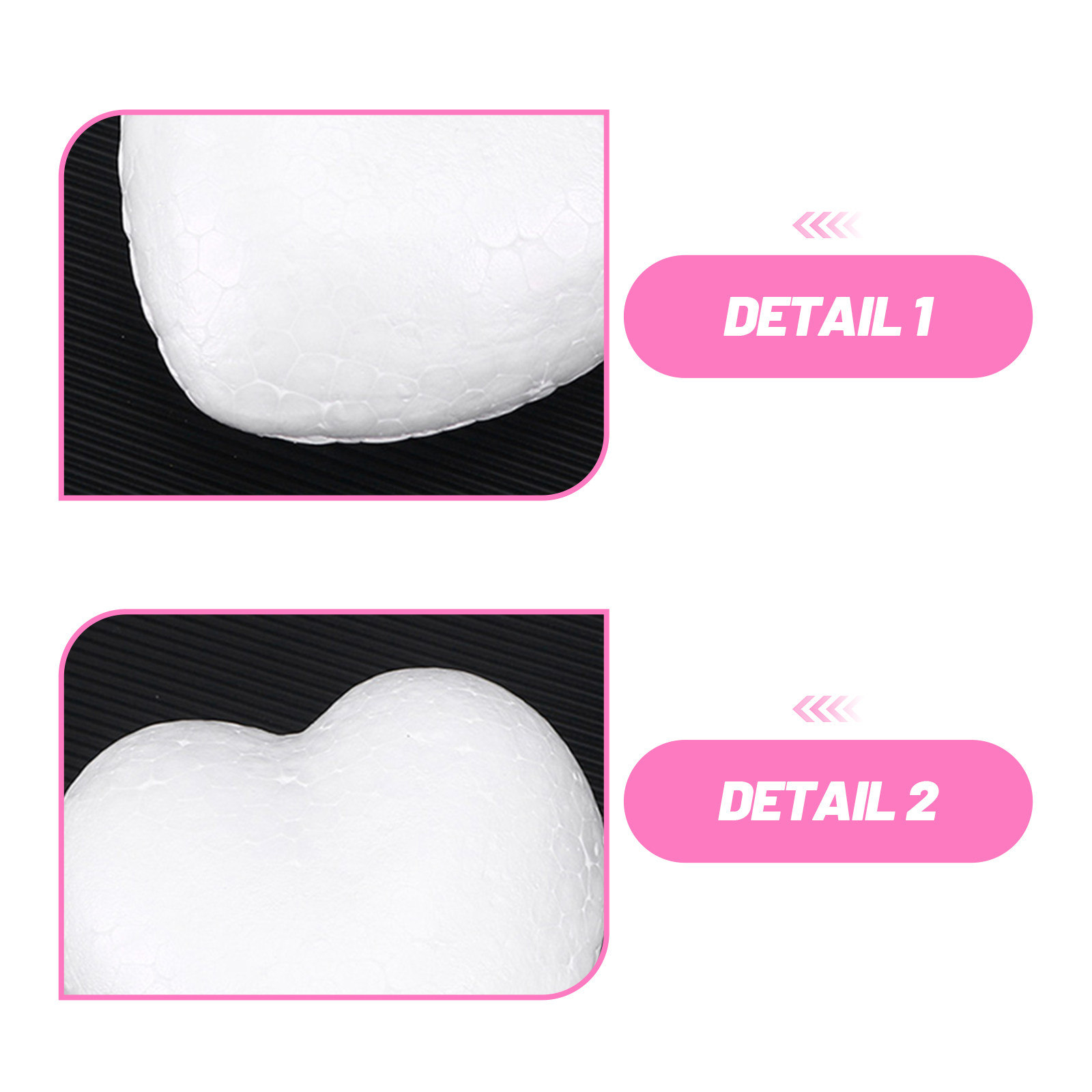 20Pcs Blank Heart Foam Balls L - огляд і ціна Embellishment Crafts