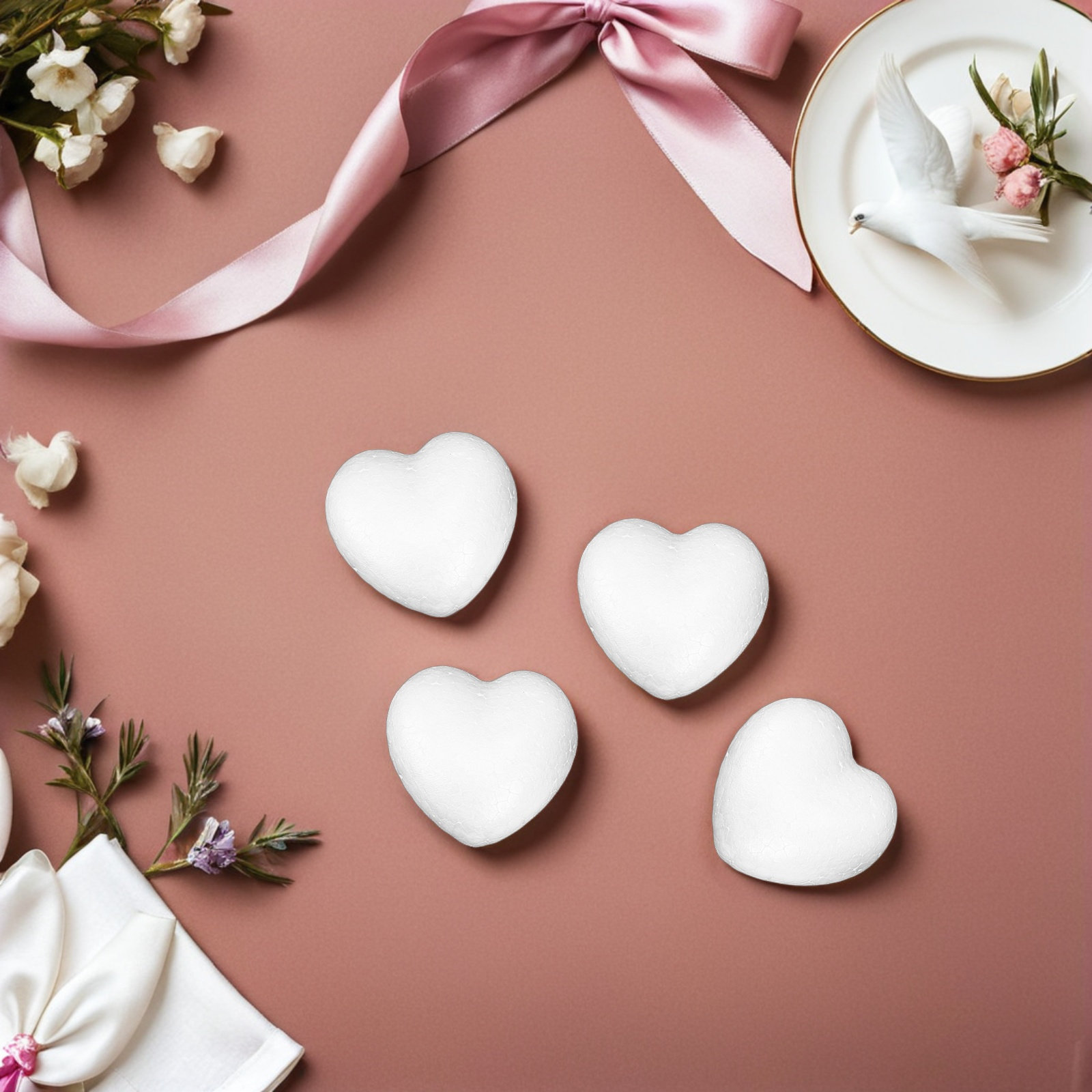 20Pcs Blank Heart Foam Balls L - огляд і ціна Embellishment Crafts