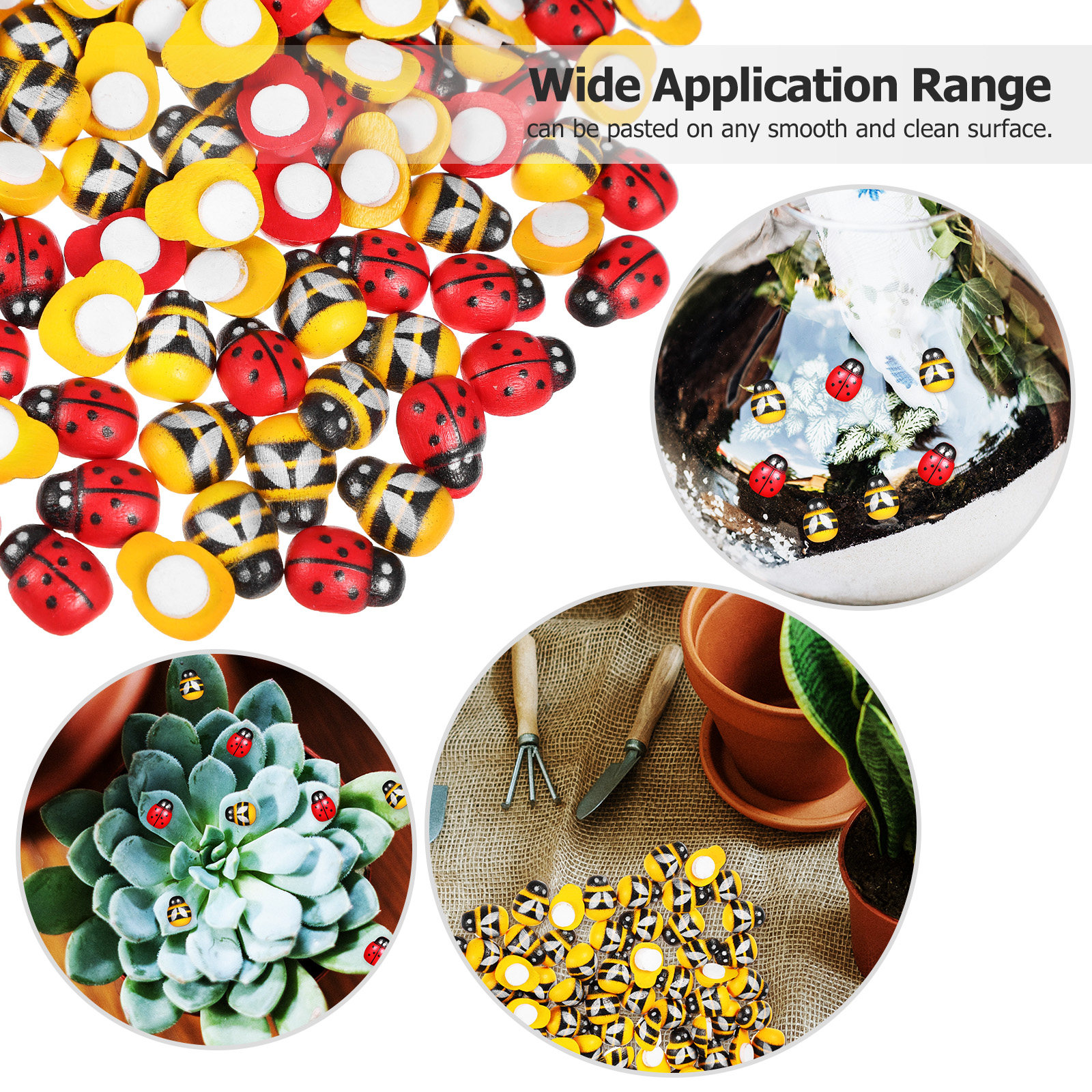 400Pcs Wooden Bee Ladybug Stic - огляд і ціна Embellishment Crafts