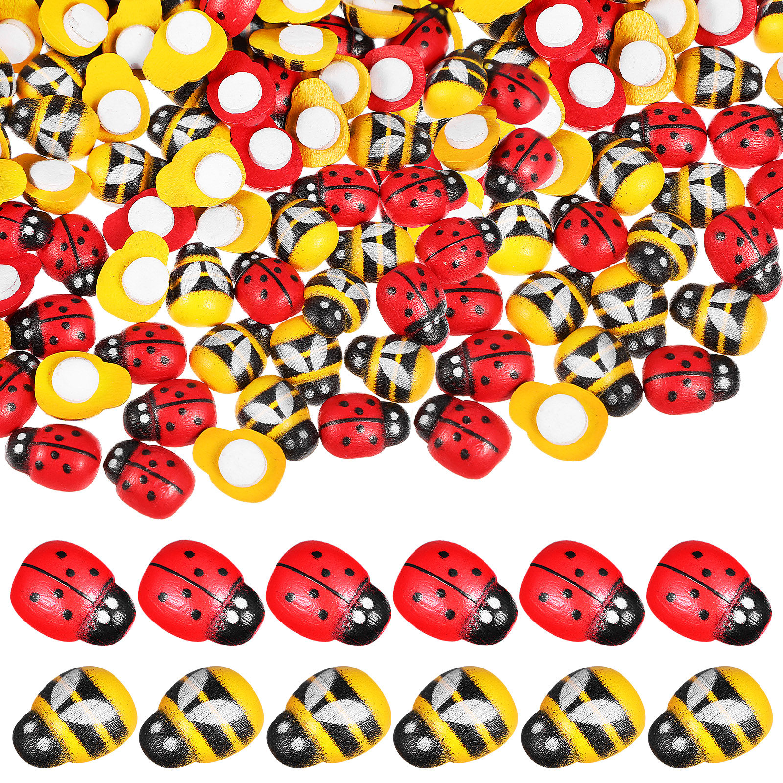400Pcs Wooden Bee Ladybug Stic - огляд і ціна Embellishment Crafts