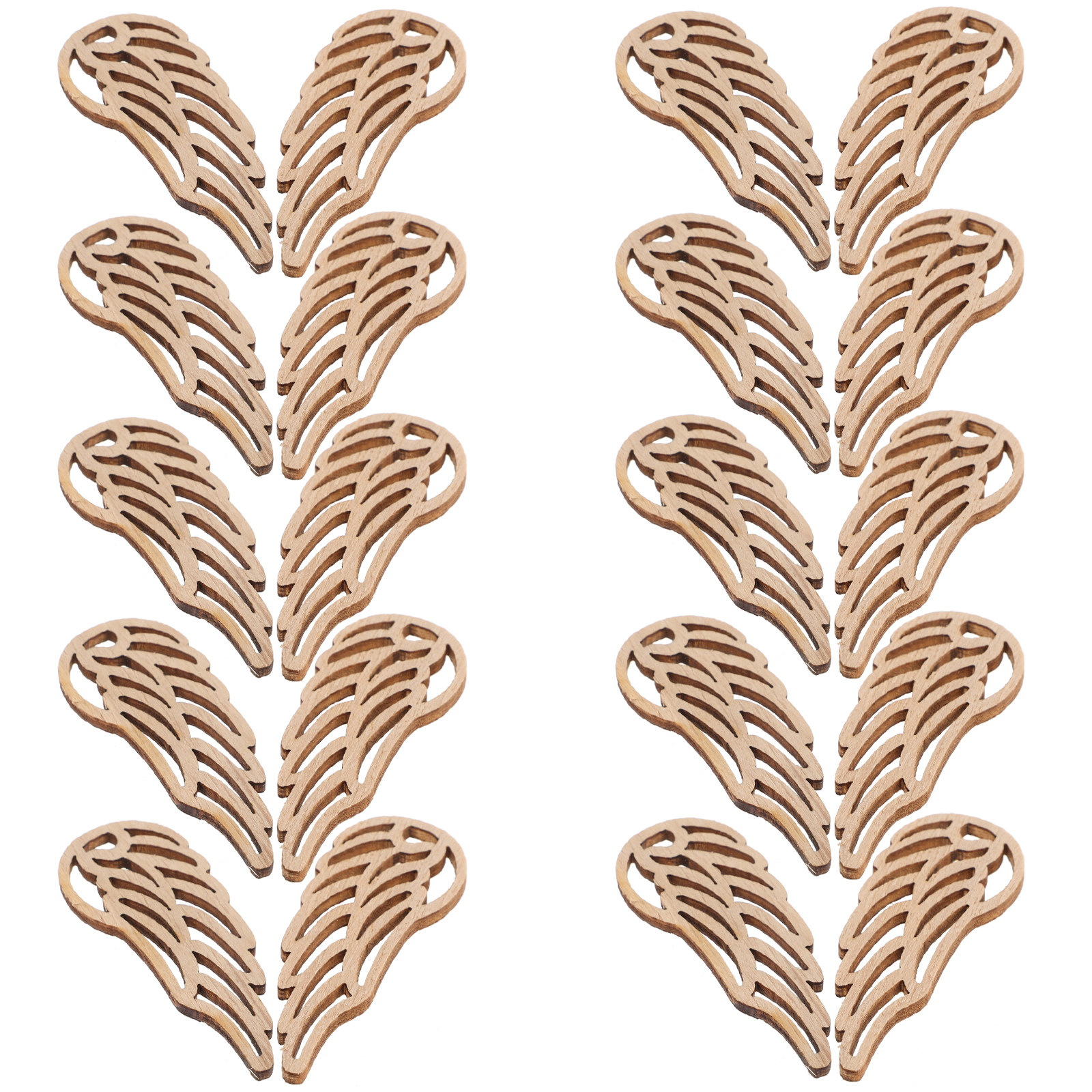 50Pcs Natural Wood Angel Wings - огляд і ціна Christmas Craft Embellishment