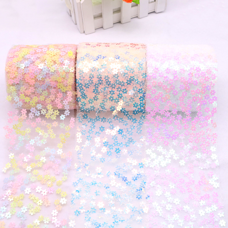 8cm 10cm 10 Yards Glitter Sequ - огляд і ціна Organza Ribbon Spool