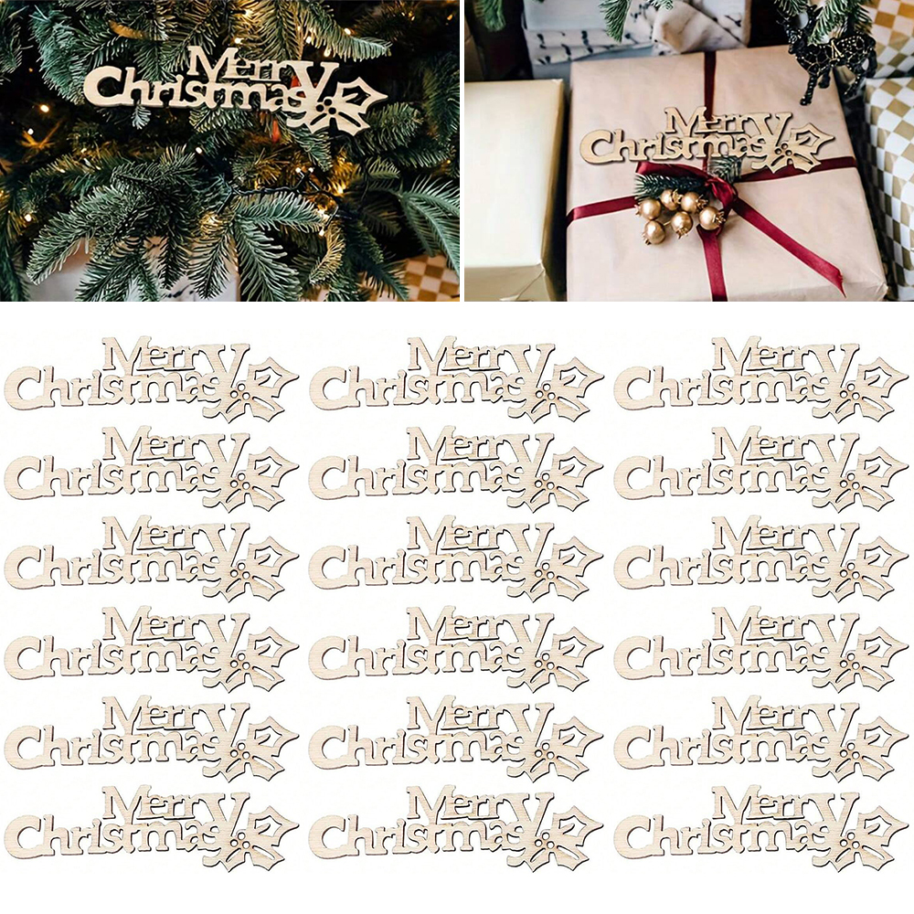 10/20/100Pcs Merry Christmas W - огляд і ціна Christmas Craft Embellishment