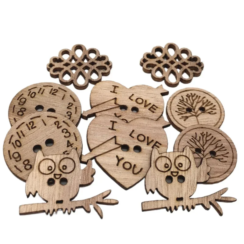 50pcs Wooden Craft Embellishme - огляд і ціна Christmas Craft Embellishment