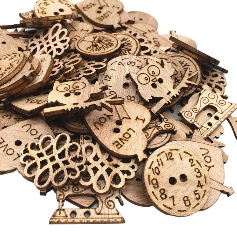 50pcs Wooden Craft Embellishme - огляд і ціна Christmas Craft Embellishment