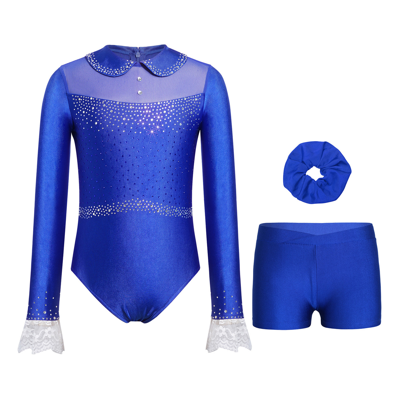 Girls Skating Ballet Dance Leo - огляд і ціна Rhinestone Banding Trim